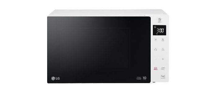 Cuptor cu microunde LG MS23NECBW, 23 litri, 1000 W, alb, touch control, easy-clean, Smart Inverter