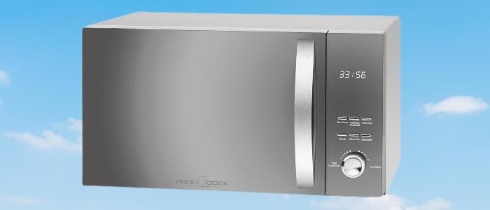 Cuptor cu microunde ProfiCook PC-MWG 1176 H 2300W Timer Platou 27cm Silver